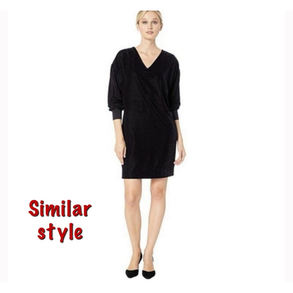 Cinq a Sept Velvet Shift Dress- w/ flaws - Picture 3 of 12